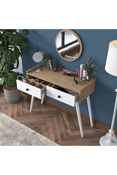 Rani Mobilya Rani Bj103 Makyaj Masası 2 Çekmeceli Aynalı Takı Düzenleyici S. ...