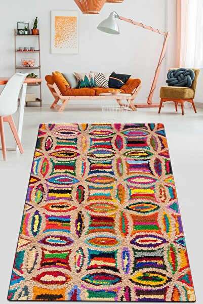 Chilai Home Circulo Modern Tasarım Yıkanabilir Kaymaz Taban Halı Djth