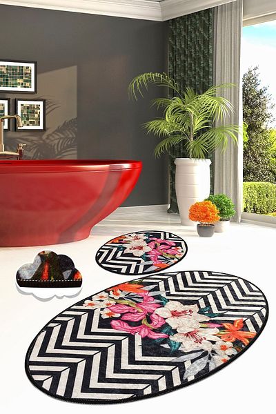 Chilai Home Marken Set of 2 Bathroom Rug Toilet Set Djtbanyo