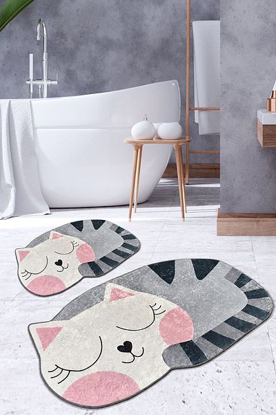 Chilai Home Σετ Big Cat 2 - Χαλί μπάνιου
