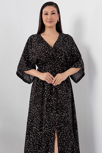 PULLIMM Rochie din viscoză cu guler dublu - VRN7625