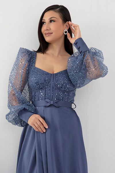 PULLIMM Rochie din satin - Fusta cu paiete, DMN4757
