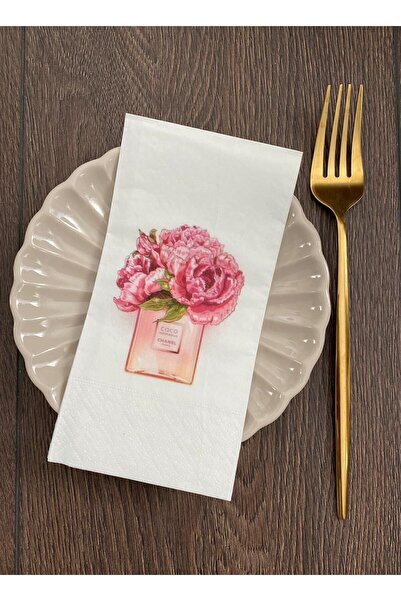 busrasdesign Coco Channel Baskılı Peçete 16ıı