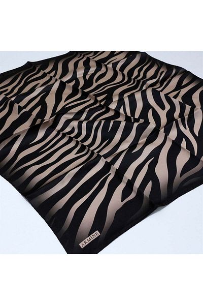 Armine Μεταξωτό κασκόλ με σχέδιο Zebra - Σειρά Nostalgia - 8274D-02 - Tivil