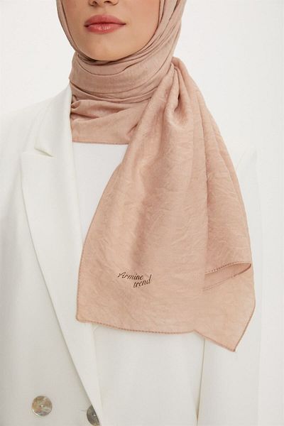 Armine Vega 568 Modal Silk - Σάλι με μοτίβο σύννεφων - Ανοιχτό καφέ