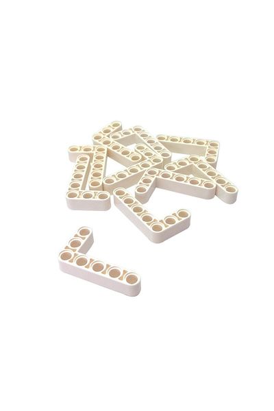 LEGO Technic Moc Liftarm - Bent, Thick L-Shape 3 X 5 White 4 Pieces to Ship