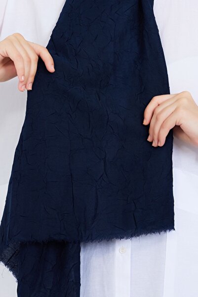 m moon scarf Premium Bamboo Cashmere Shawl “Navy Blue”