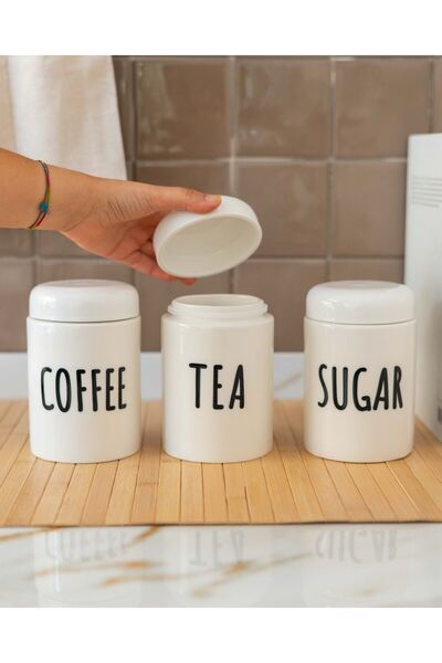 KaiHome 3 قطع بورسلين 680 مل - طقم وعاء شاي/قهوة/سكر