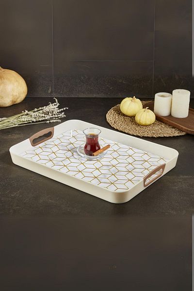 VİP AHMET 34X46 cm Beach Rectangular Printed Tray