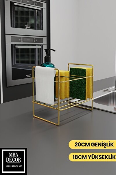 mba decor metal bending art Gold Paslanmaz Tezgah Üstü Mutfak Düzenleyici - E...