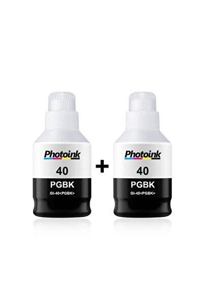 PHOTOINK Canon Gı-40 G1420 G2420 G2460 G3420 G3460 Uyumlu Photoink 2 Adet Siy...