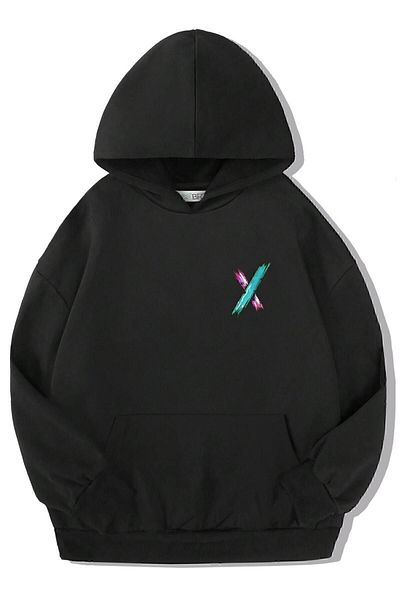 BRZ KIDS Hanorac unisex pentru copii cu logo Electric X