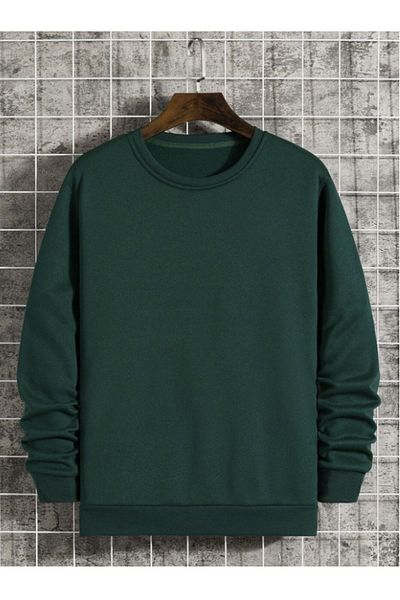 LA GULER Χειμερινό φούτερ Unisex Oversize - Crew Neck, 3 κλωστές βαμβακερό, φλις και σαρντόνι