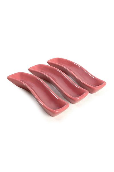 Keramika Δίσκος ελιάς Dusty Rose Ivory 18 cm 3 τεμάχια 557