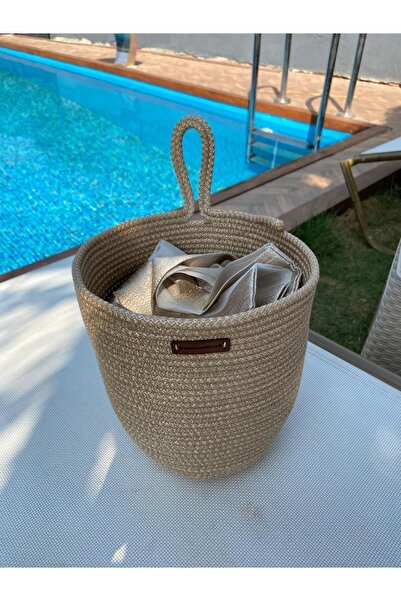 Genel Markalar STD Poşetlik Saman Renk Dekoratif Poşet Düzenleyici 23*25 Cm Klasik