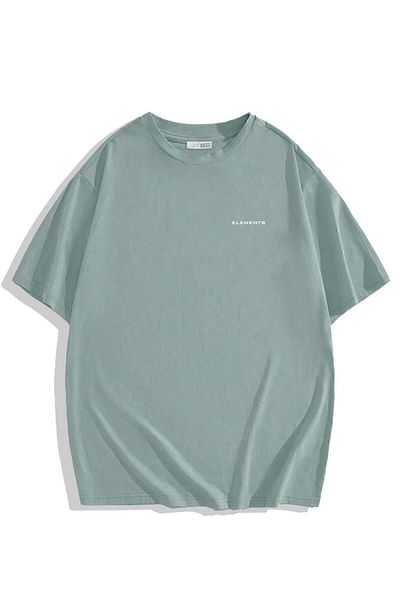 BRZ COLLECTION Μπλουζάκι Unisex Oversize Basic Ανοιχτό Τυρκουάζ