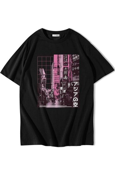 BRZ COLLECTION Tricou unisex oversize Asian Street