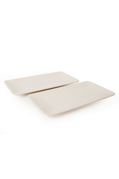 Keramika Cream Siera Kayak Plate 33 Cm 2 Pieces