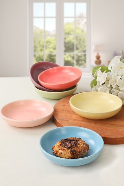 Keramika Mix Matte Soft Ring Snack Bowl/Faucet 13 Cm 6 Pieces