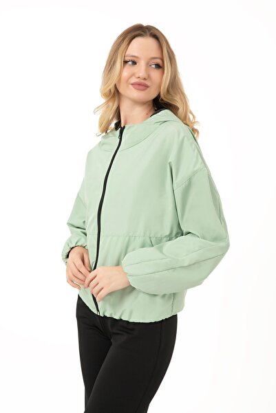 Montstop Water Green Oversize Hooded Raincoat - Με τσέπη και επένδυση, αδιάβροχο και αντιανεμικό