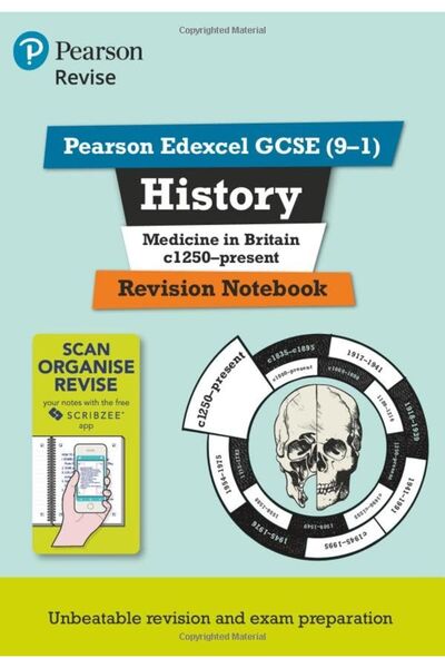 Paperbackshop دفتر مراجعة تاريخ الطب في بريطانيا من بيرسون ريفيز إيديكسل GCSE 91