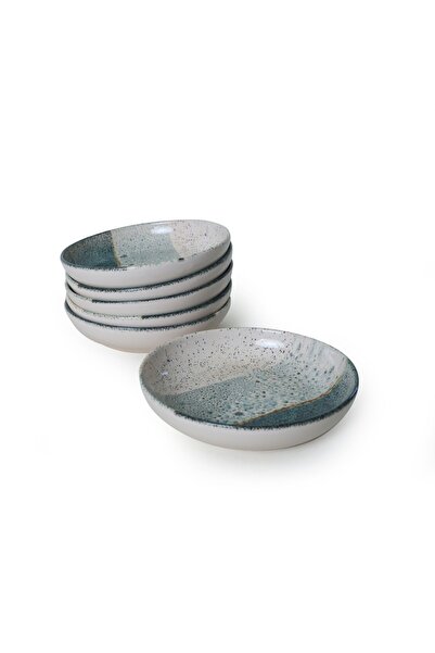 Keramika 6 Colored Dinner Plates with 18 cm Width - 19781