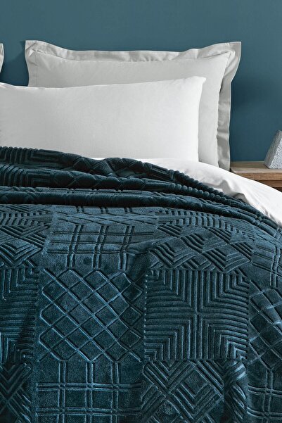Yataş Nova Double Emboss Blanket - Petrol Green