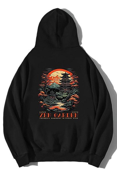 BRZ COLLECTION Hanorac supradimensionat unisex Zen Garden