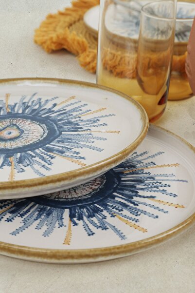 Keramika Hydra Nordic 22 Cm Cake Plate - 6 Pieces 21352