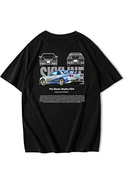BRZ COLLECTION Μπλουζάκι Nissan Skyline R34 Unisex Oversize