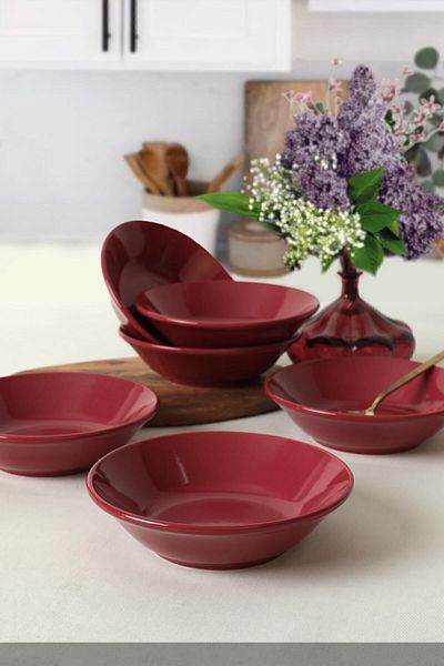 Keramika Farfurie Carmen Red Hitit 18 Cm 6 Bucuri