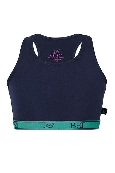 BRZ KIDS Girl's Bustier | Crop Tank Top | Athlete Athlete | Navy blue