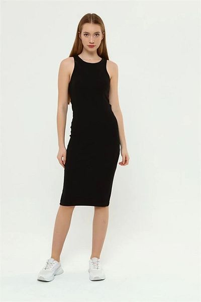 Arzulica Black Midi Length Pencil Dress