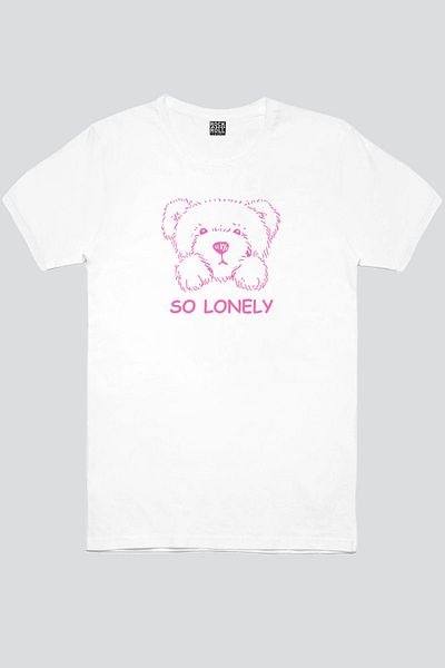 ROCKANDROLL Tricou pentru fetiță cu mânecă scurtă Lone Teddy White