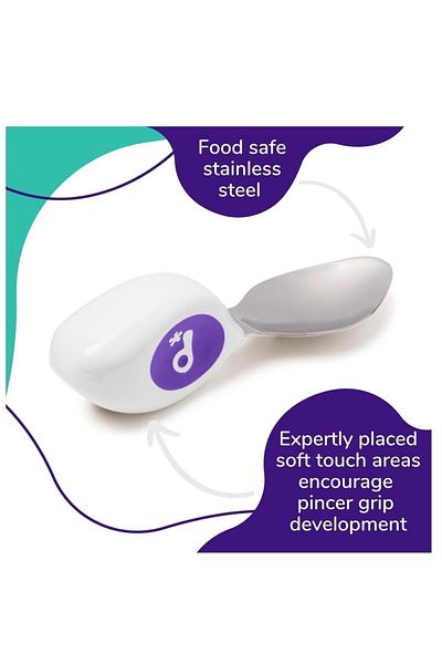 DODDL Ergonomic Fork Spoon Knife Set 1-5 Years Indigo