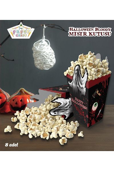 DÜVENCİ TİCARET Halloween Bloody - 8 Pcs? Corn Box