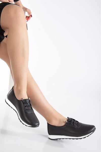 DİLEK SHOES Balerini sport casual, ortopedici, perforați și cu șireturi, de d...