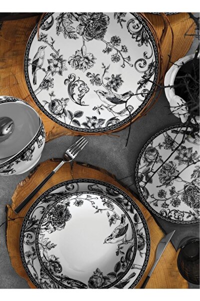 Kütahya Porselen 6’lı 939012 Desen Çukur Yemek Tabağı