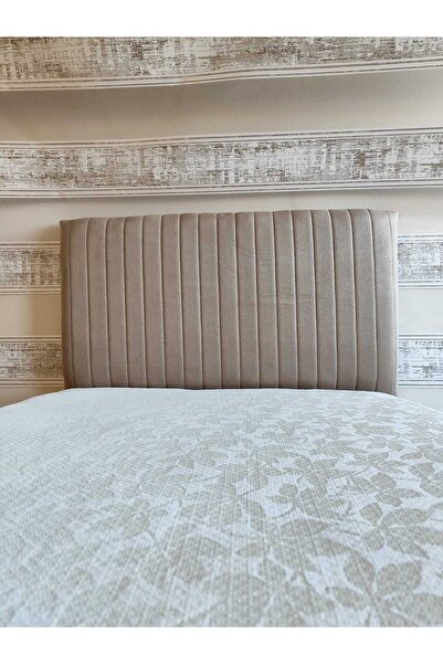 ByDekor Sonne Keten Baza Yatak Başlık Kılıfı 150 Cm Vizon