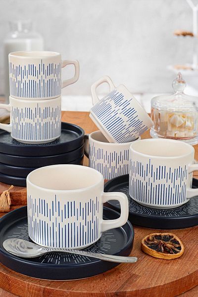 Keramika Beat Tea Set 12 Pieces for 6 People