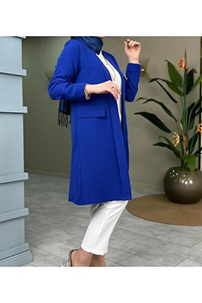 Heyya Jachetă albastră lungă pentru femei