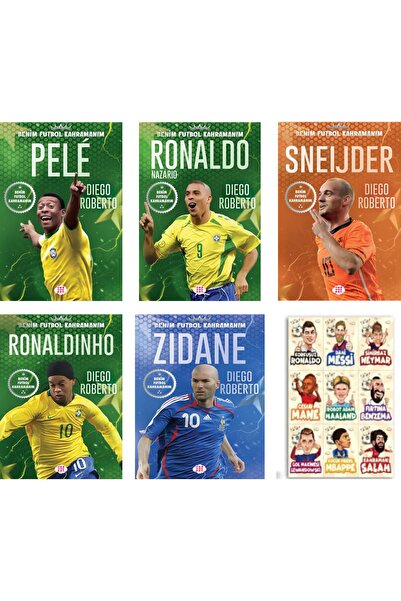 Dokuz Yayınları BENİM FUTBOL KAHRAMANIM ZIDANE  SNEIJDER  RONALDO  PELE  RONALDINHO  HEDİYELİ BDRKİTAP