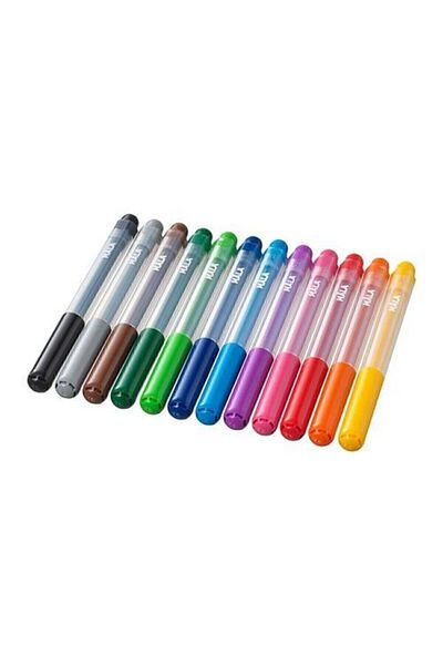 IKEA Mala Felt Tip Pen Set Various Colors 12 Pieces