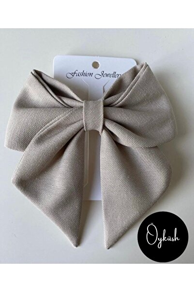 öyküsh collection Krem Fiyonk Kurdele Toka Çocuk/kadın (TAŞ RENGİ)