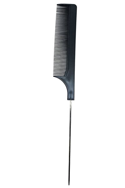 By Fly Beauty Pieptene negru din crep cu vârf metalic