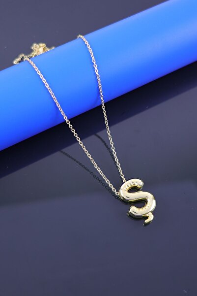 Lesvip's Balon harf kolye altın rengi Ş harfi