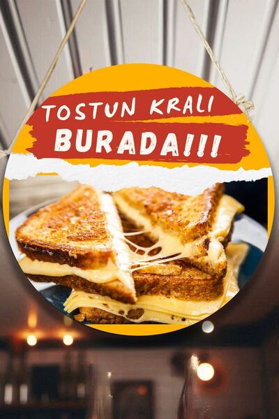 Nod Tost Dükkanı Için Duvar, Kapı, Çift Taraflı Askılı Pano Karşılama Tabelası, Restoran Cafe Süs Dekor