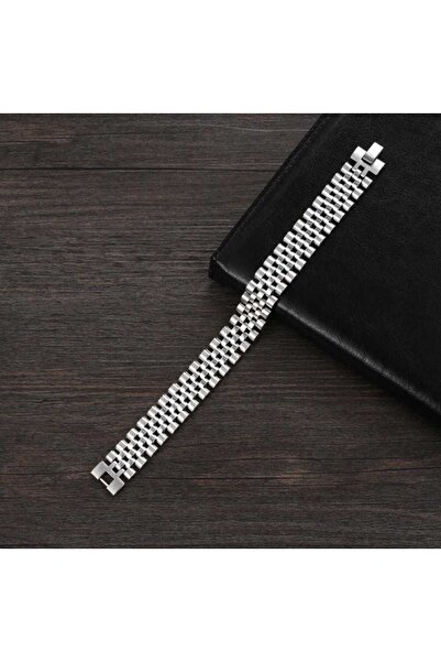 EZE Çelik Rolex Kordon Gümüş Renk Erkek Bileklik 7 Mm Genişlik