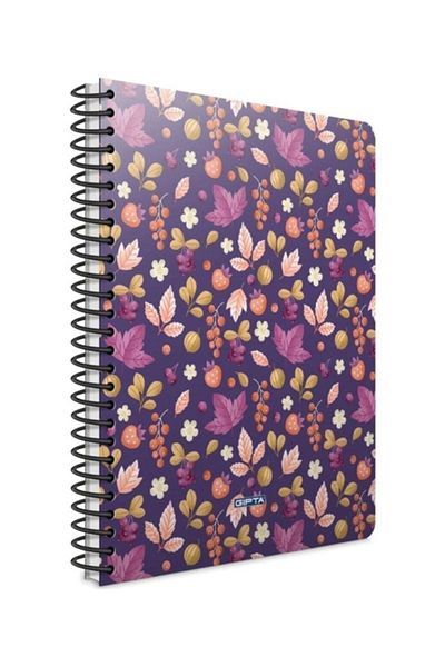 Gıpta 100 Things 19x26 100 Sheets Checkered Hard Cover Spiral Elastic Notebook