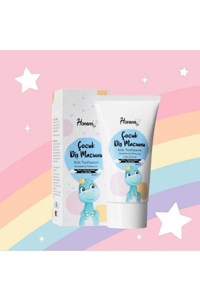 Homm Bitkisel Homm Life Children's Tooth Paste Strawberry Flavor 50 ml